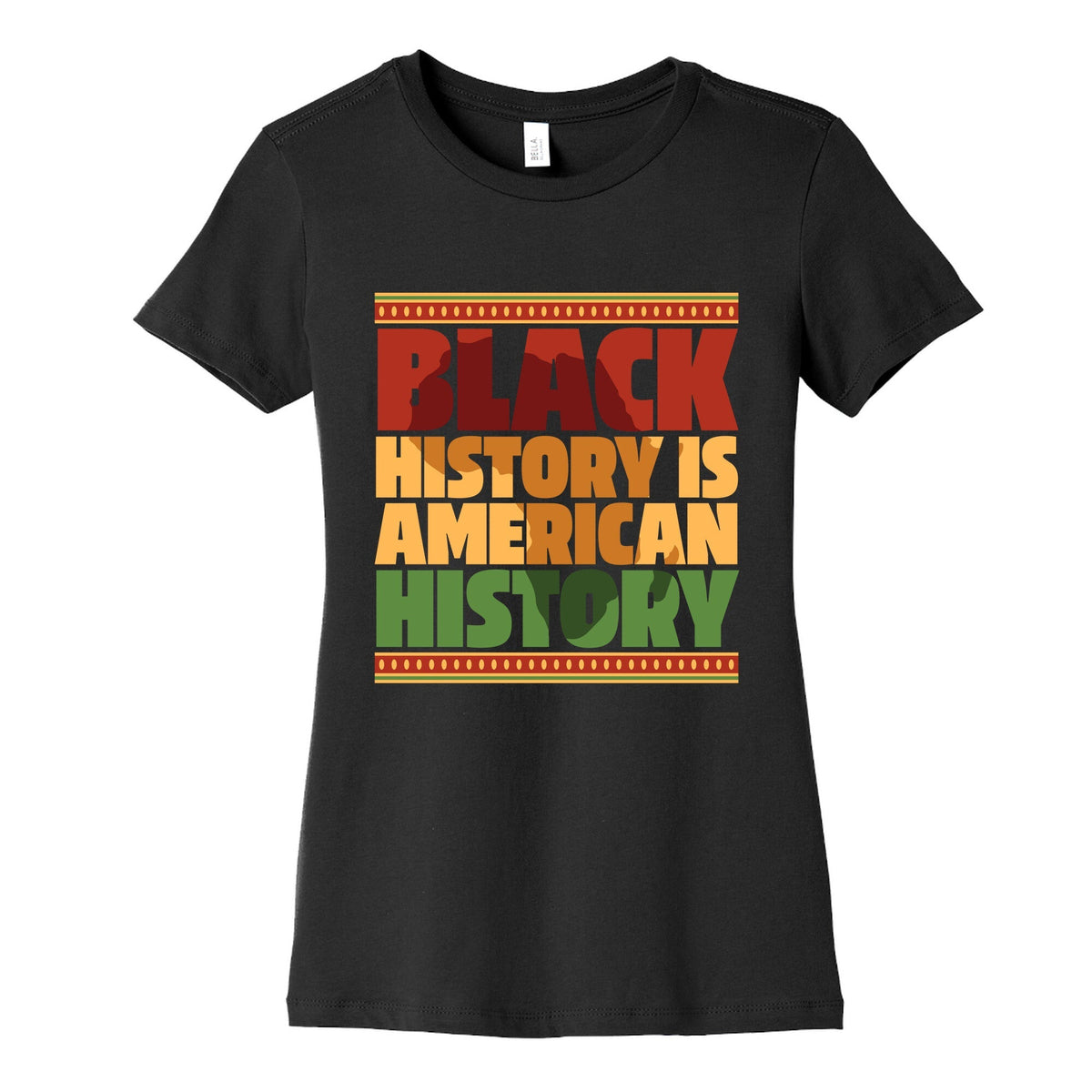 Black History Is American History Womens Cotton Tee Unisex