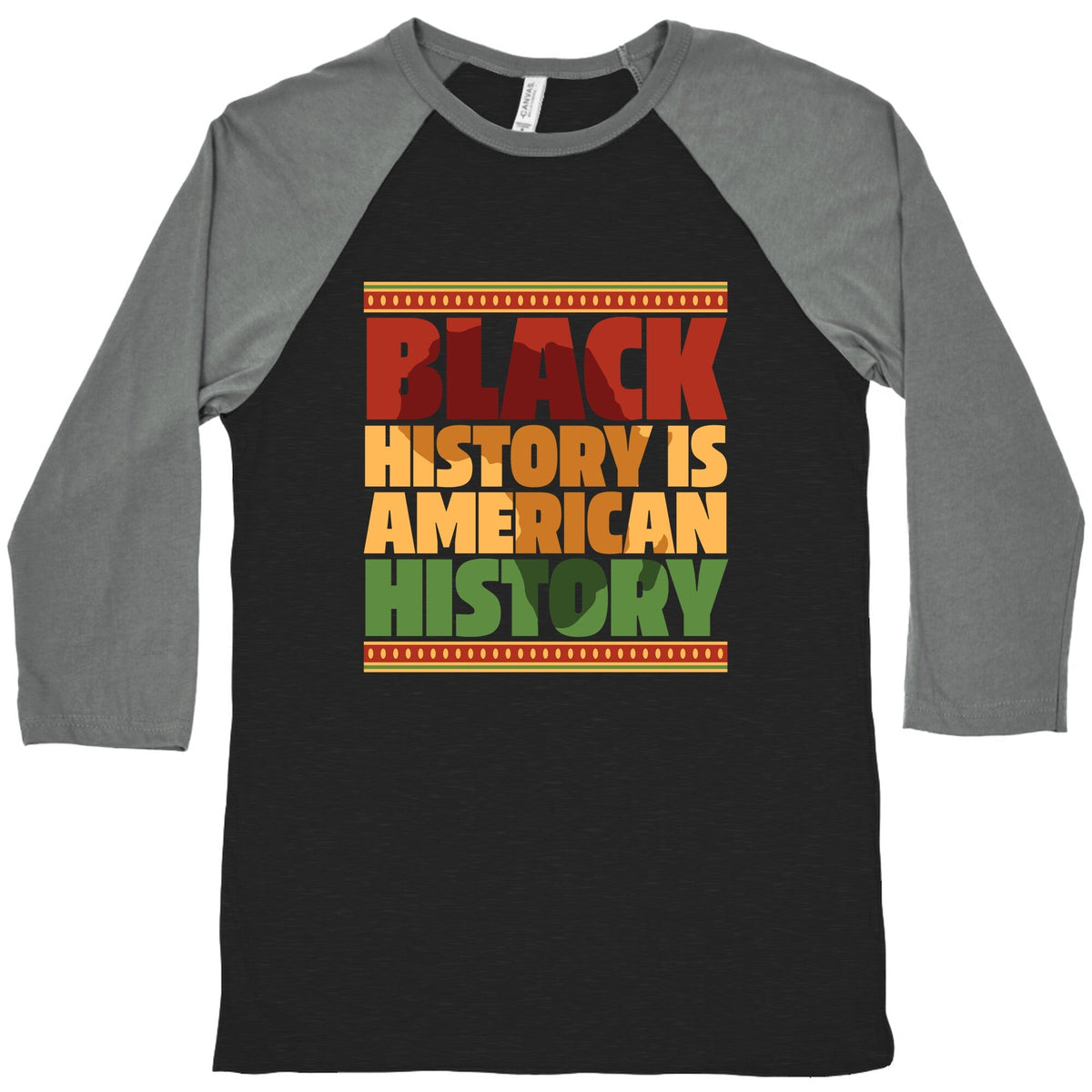 Black History Is American History Baseball Tee Unisex