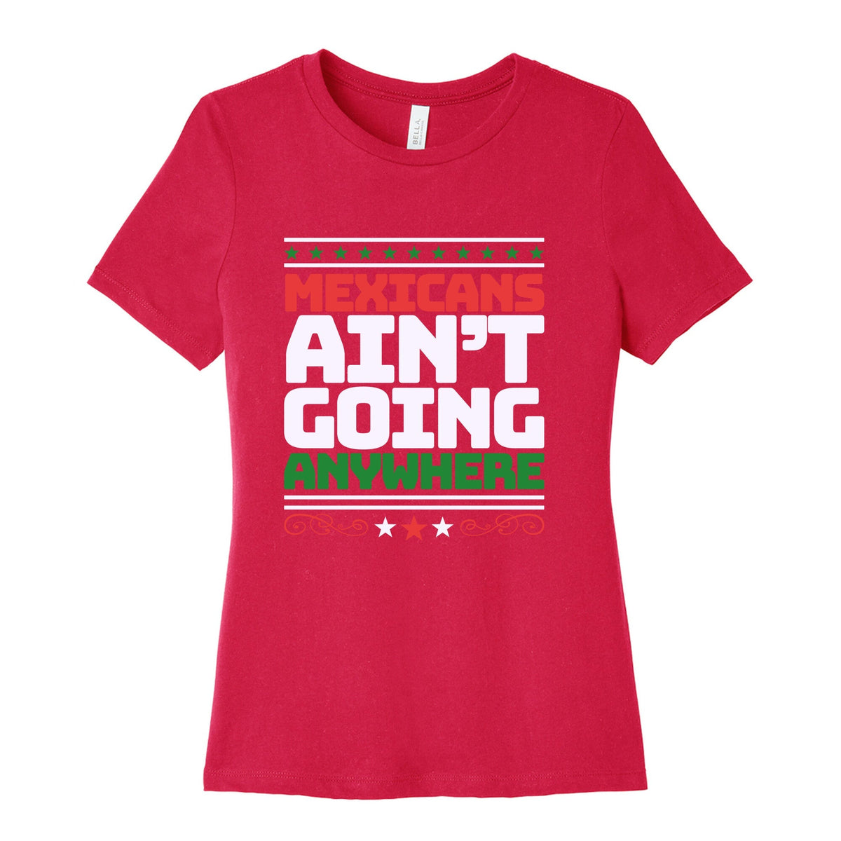 Mexicans Arent Going Anywhere MAGA Womens Relaxed Fit Cotton Tee Unisex