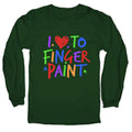 I Love To Finger Paint Couples 1 Longsleeve Tee Unisex