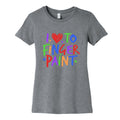 I Love To Finger Paint Couples 1 Womens Cotton Tee Unisex