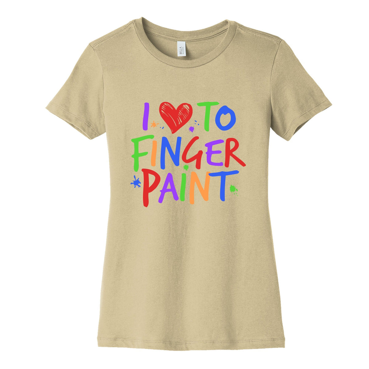 I Love To Finger Paint Couples 1 Womens Cotton Tee Unisex