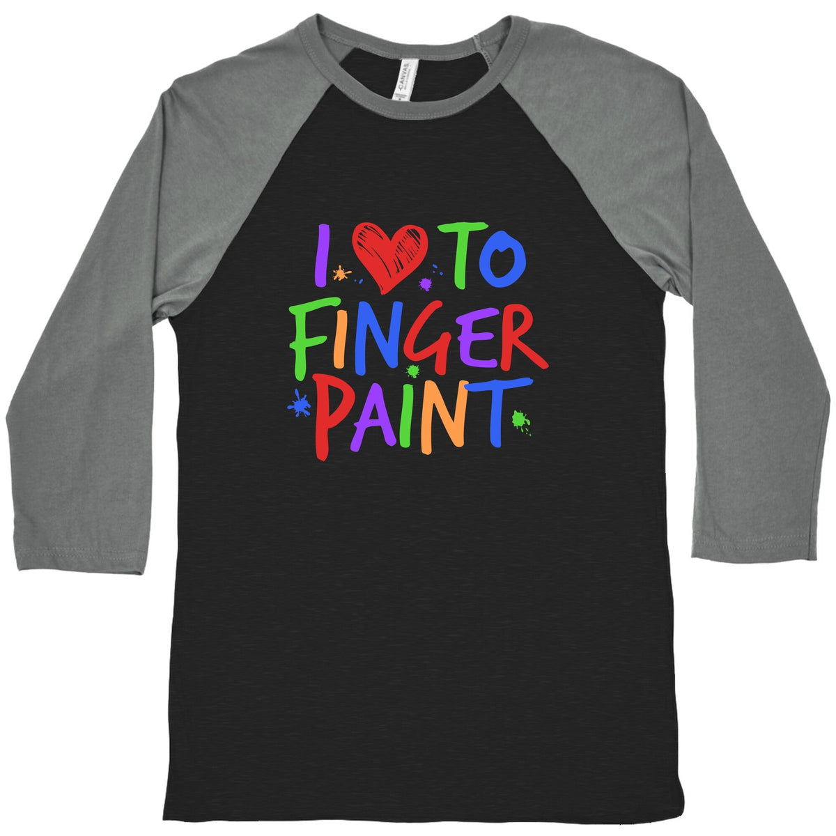 I Love To Finger Paint Couples 1 Baseball Tee Unisex