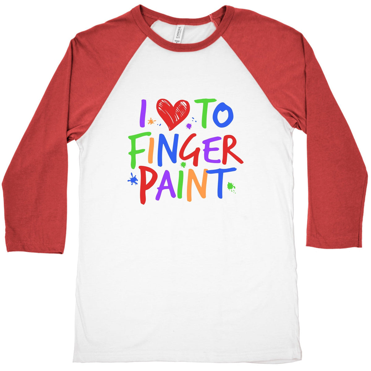 I Love To Finger Paint Couples 1 Baseball Tee Unisex