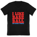 I Like Baseball Maybe 3 People V-Neck Unisex