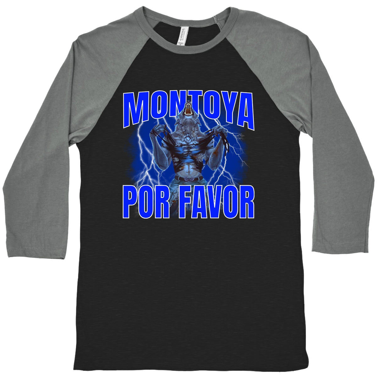 Montoya Por Favor Wolf Meme Baseball Tee Unisex