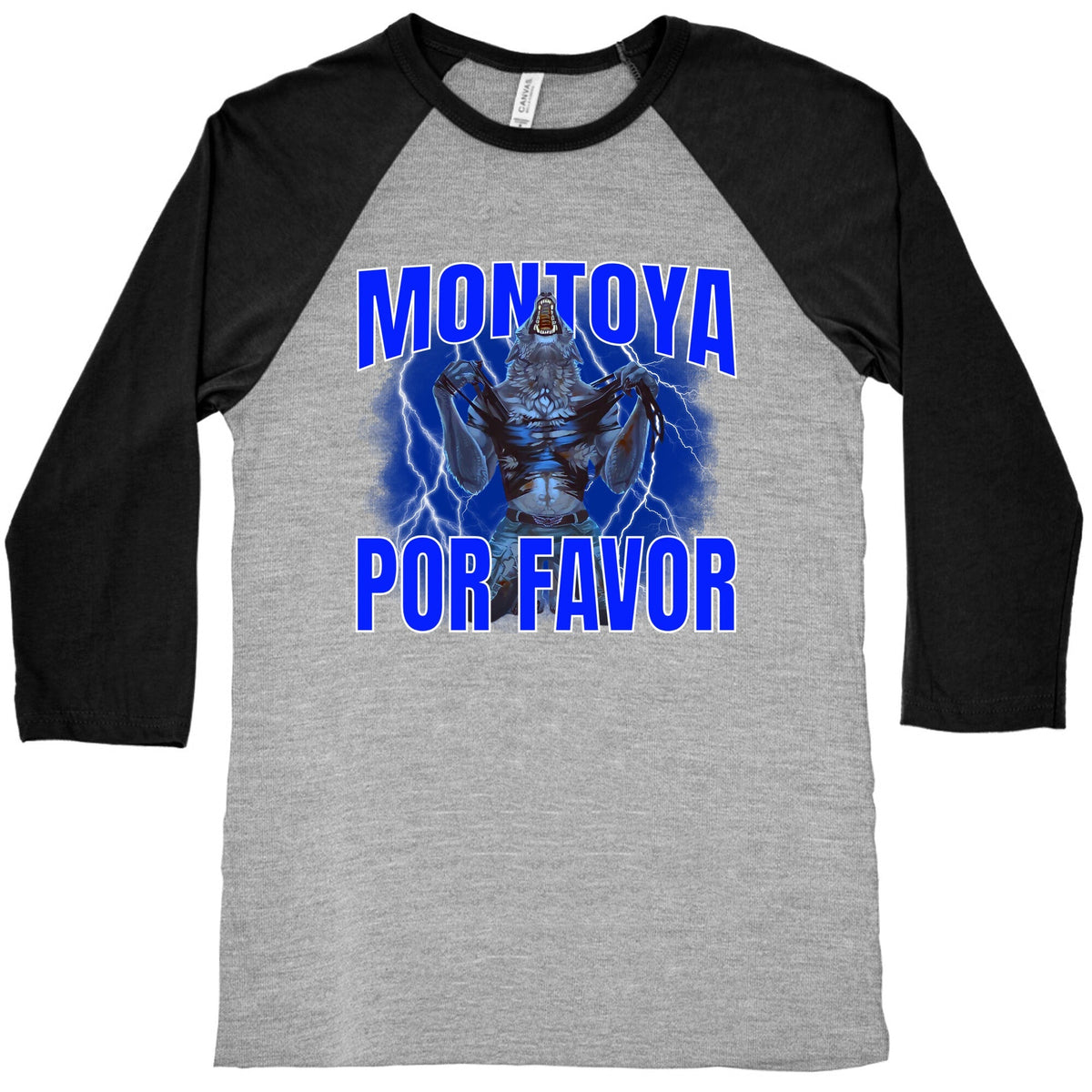 Montoya Por Favor Wolf Meme Baseball Tee Unisex