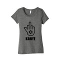 Middle Finger F Kanye Womens Triblend Tee Unisex