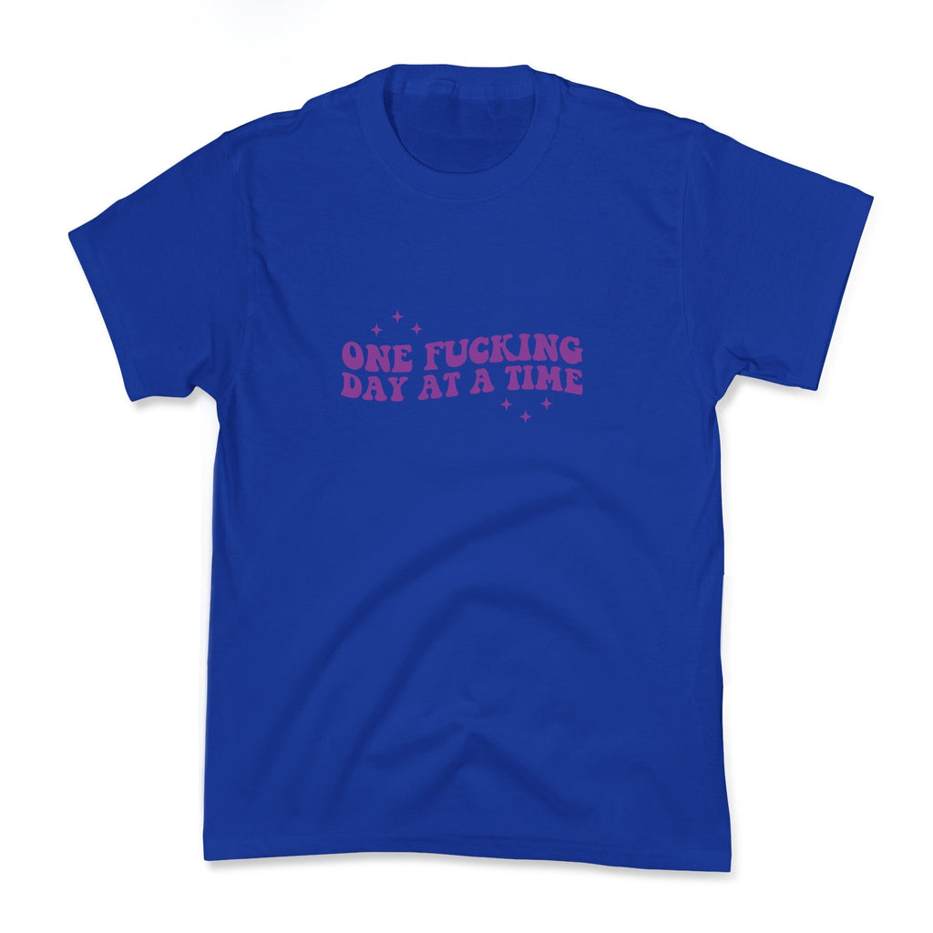 One Fucking Day At A Time Kids Tee Unisex