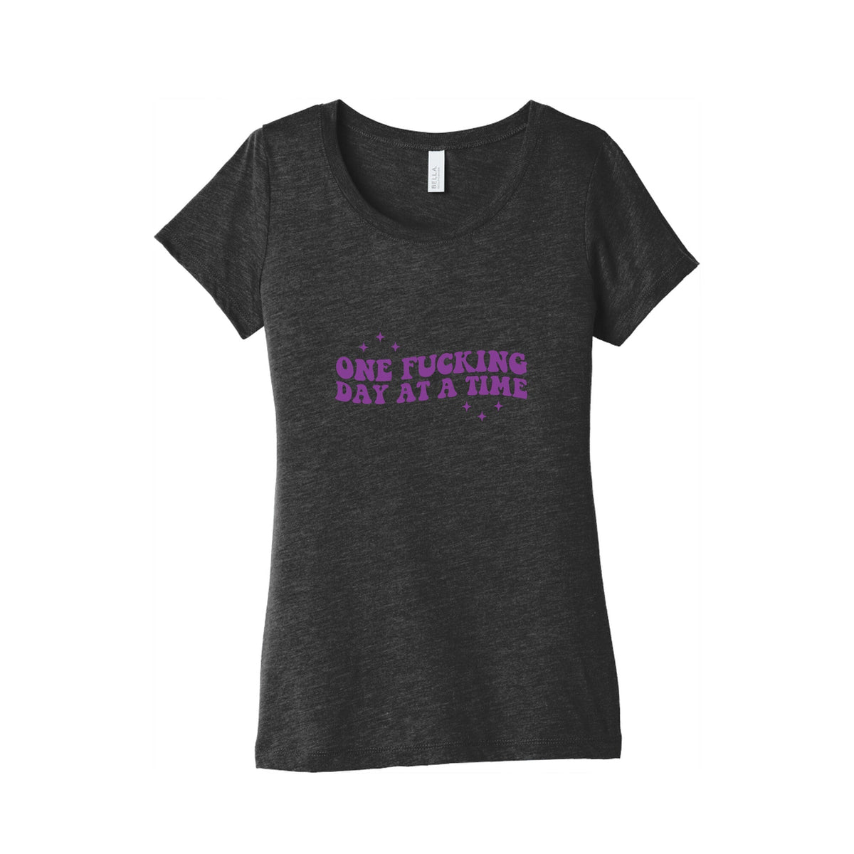 One Fucking Day At A Time Womens Triblend Tee Unisex