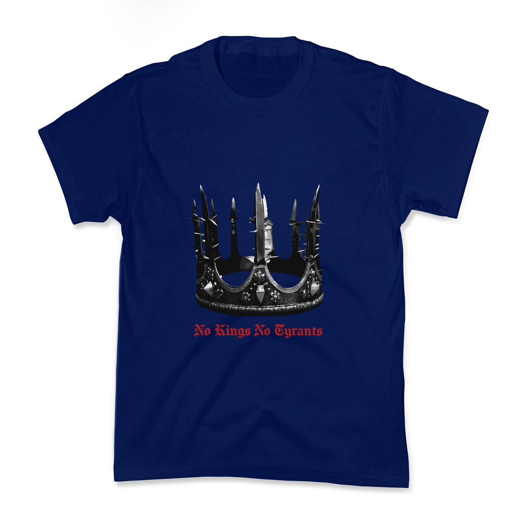 No Kings No Tyrants Crown Kids Tee Unisex