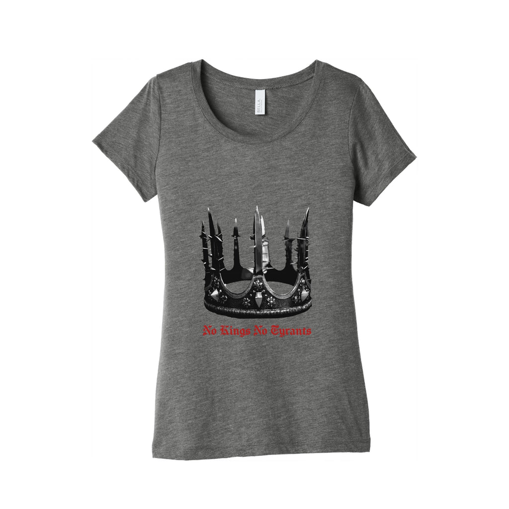 No Kings No Tyrants Crown Womens Triblend Tee Unisex