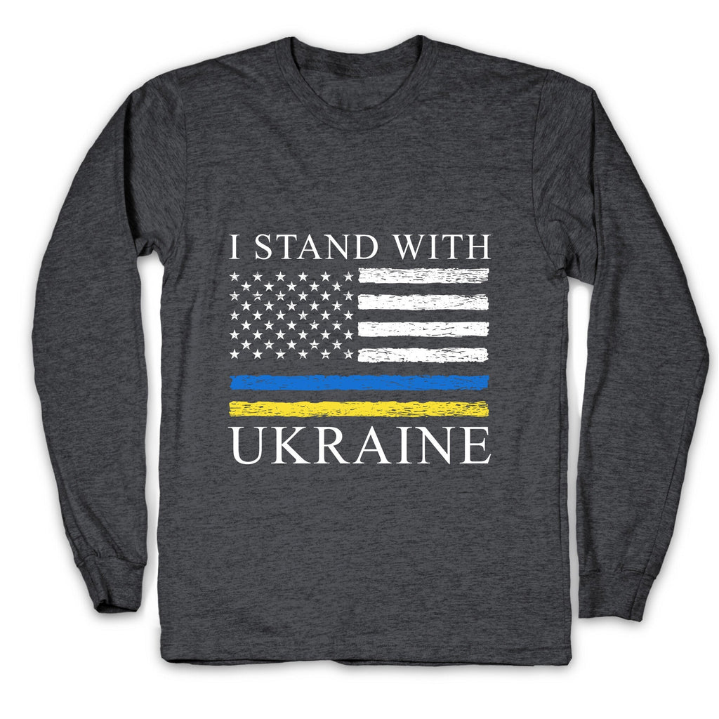I Stand With Ukraine Flag Longsleeve Tee Unisex