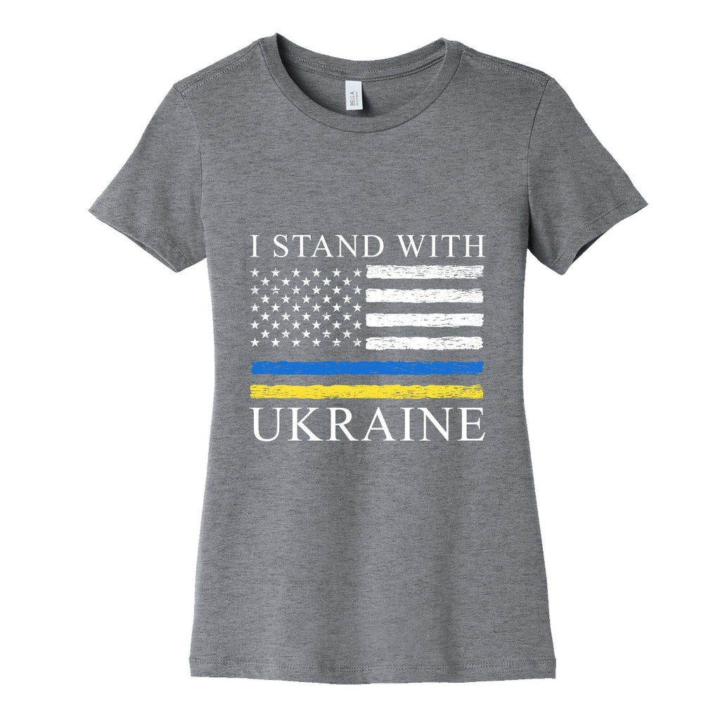 I Stand With Ukraine Flag Womens Cotton Tee Unisex