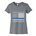 I Stand With Ukraine Flag Womens Cotton Tee Unisex