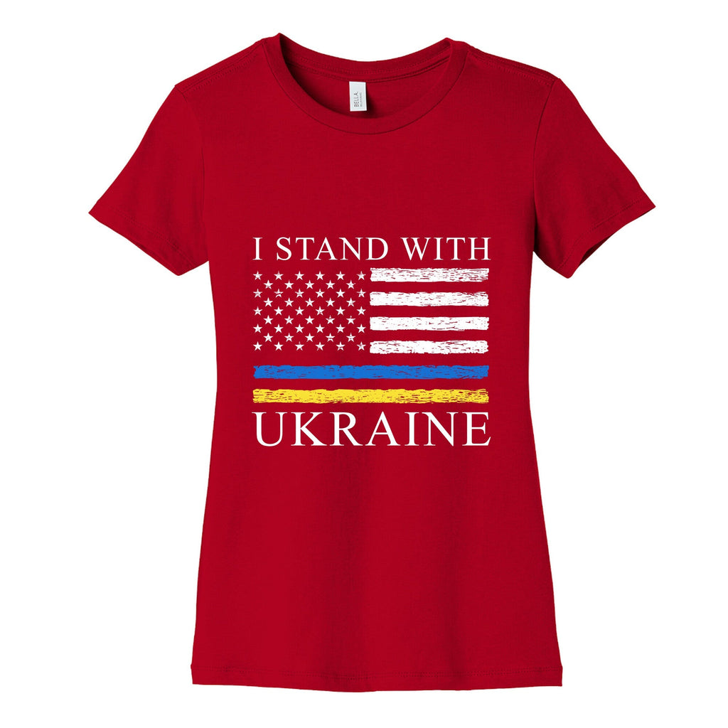 I Stand With Ukraine Flag Womens Cotton Tee Unisex