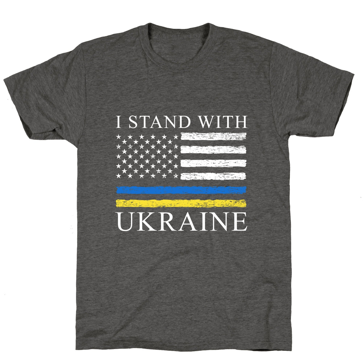 I Stand With Ukraine Flag Unisex Triblend Tee Unisex