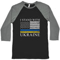 I Stand With Ukraine Flag Baseball Tee Unisex