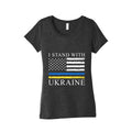 I Stand With Ukraine Flag Womens Triblend Tee Unisex
