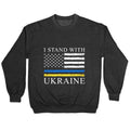 I Stand With Ukraine Flag Crewneck Unisex