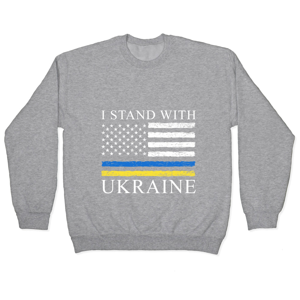 I Stand With Ukraine Flag Crewneck Unisex