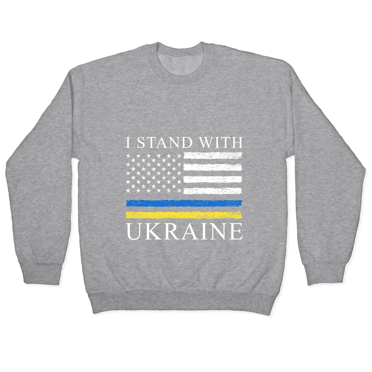 I Stand With Ukraine Flag Crewneck Unisex
