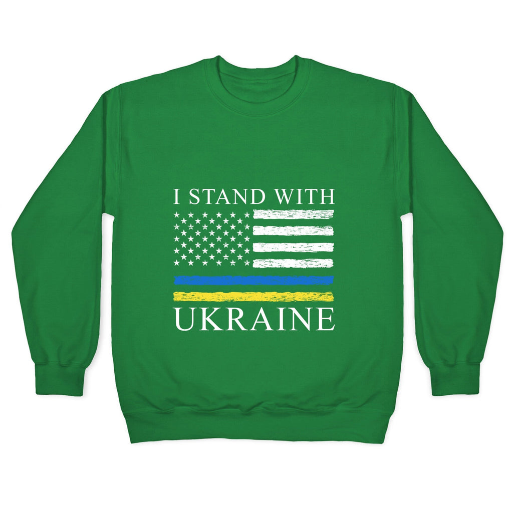 I Stand With Ukraine Flag Crewneck Unisex