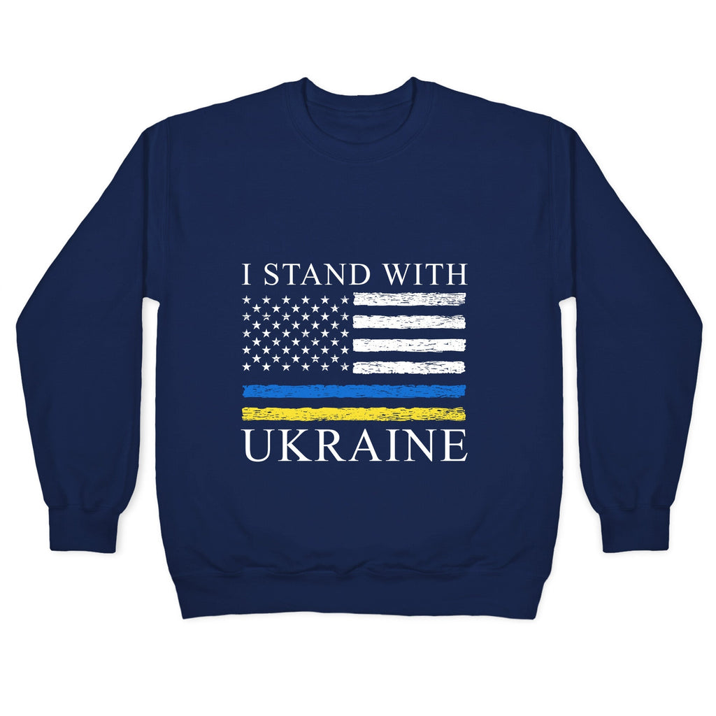 I Stand With Ukraine Flag Crewneck Unisex
