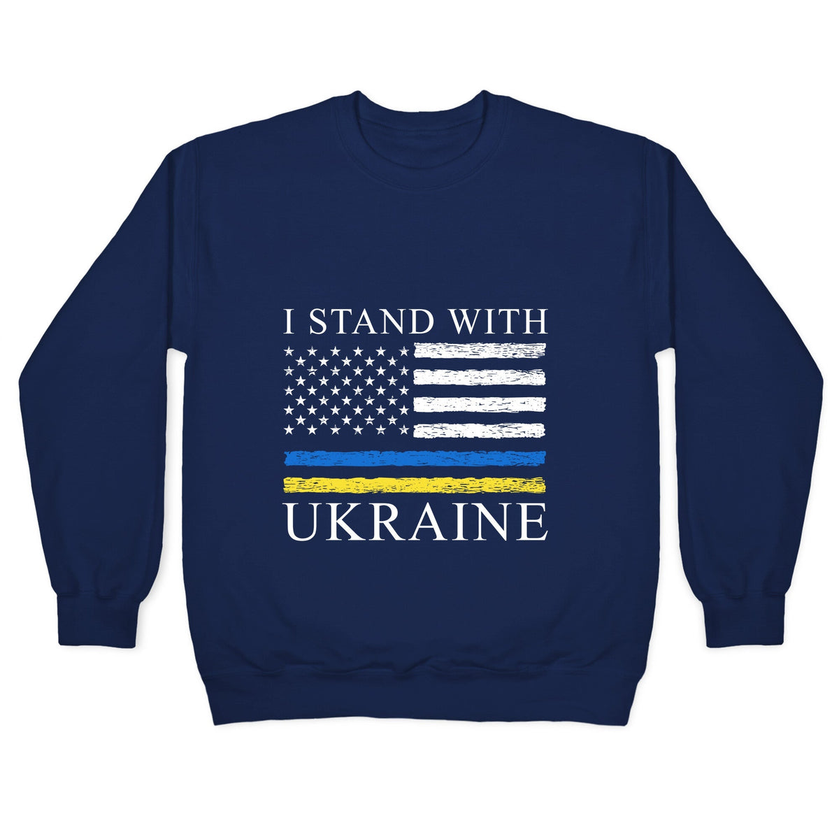 I Stand With Ukraine Flag Crewneck Unisex