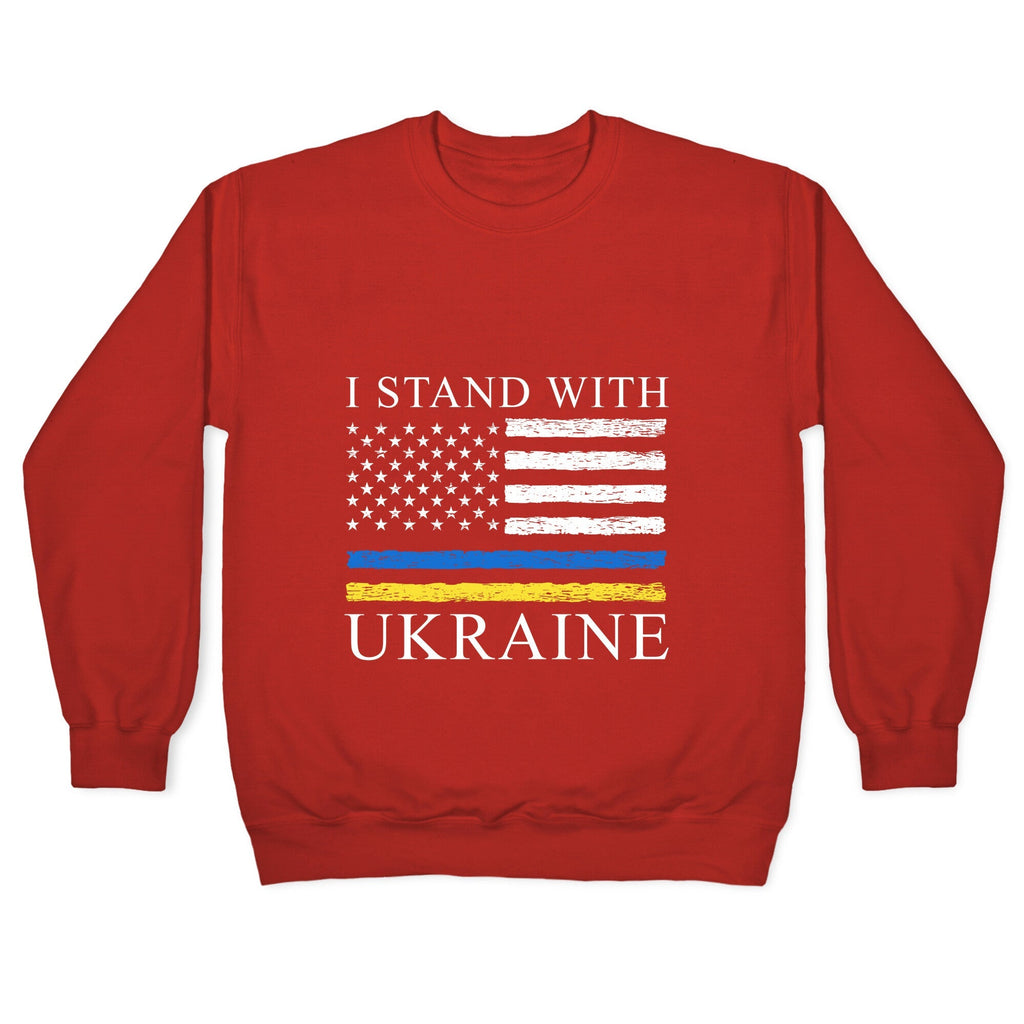 I Stand With Ukraine Flag Crewneck Unisex
