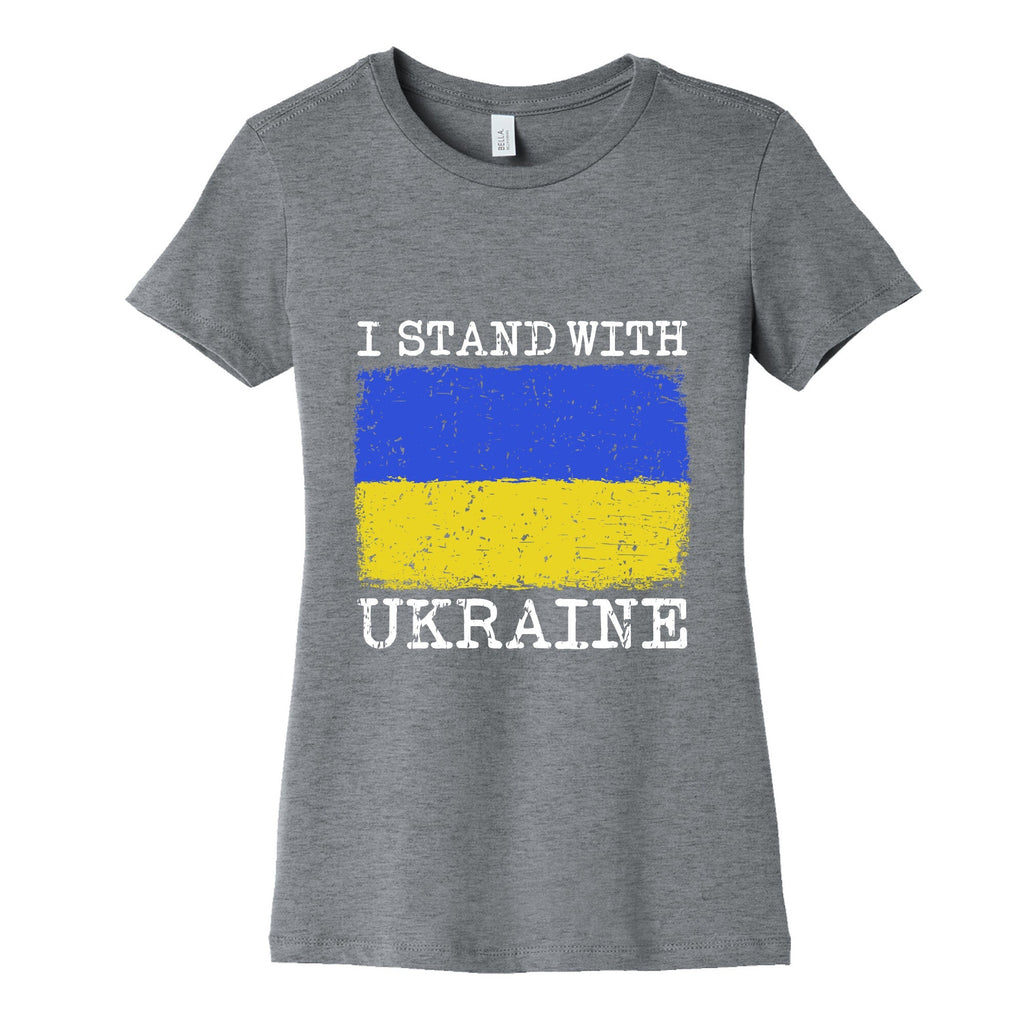 I Stand With Ukraine Womens Cotton Tee Unisex