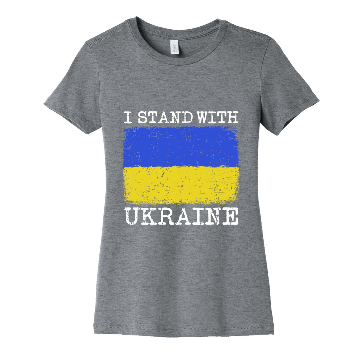 I Stand With Ukraine Womens Cotton Tee Unisex