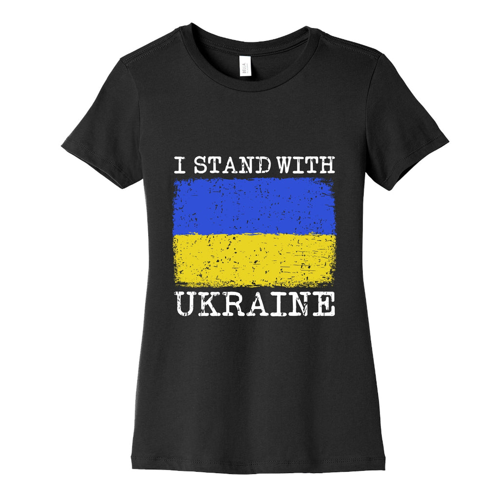 I Stand With Ukraine Womens Cotton Tee Unisex