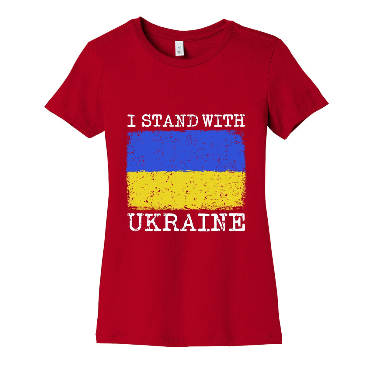 I Stand With Ukraine Womens Cotton Tee Unisex