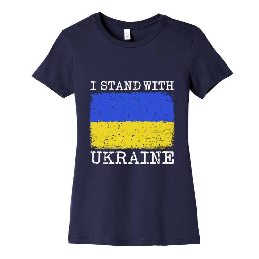 I Stand With Ukraine Womens Cotton Tee Unisex