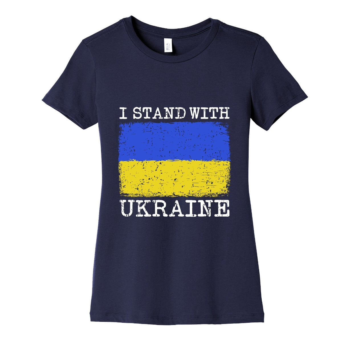 I Stand With Ukraine Womens Cotton Tee Unisex
