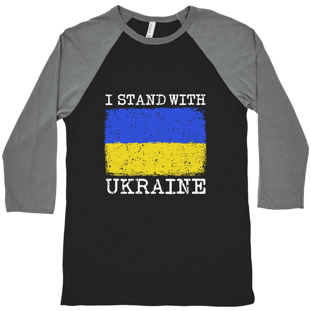 I Stand With Ukraine Baseball Tee Unisex