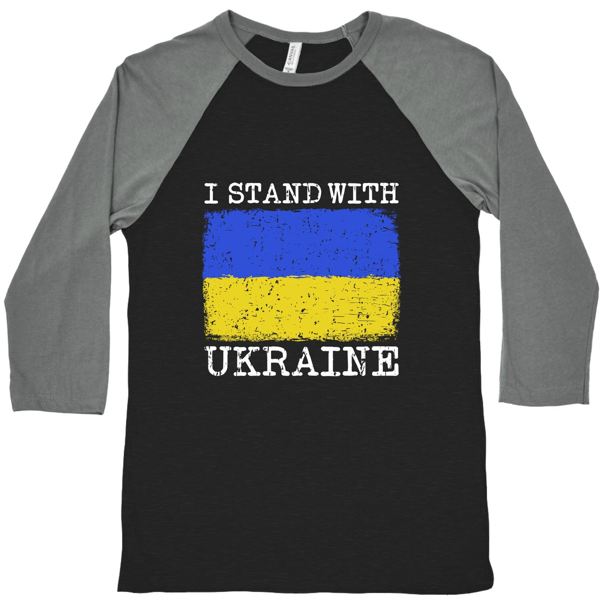 I Stand With Ukraine Baseball Tee Unisex