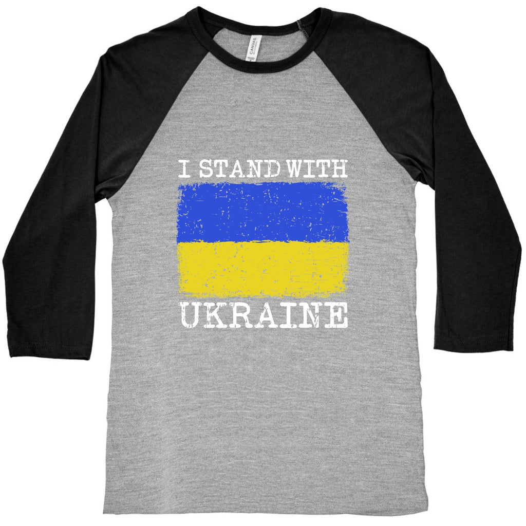 I Stand With Ukraine Baseball Tee Unisex