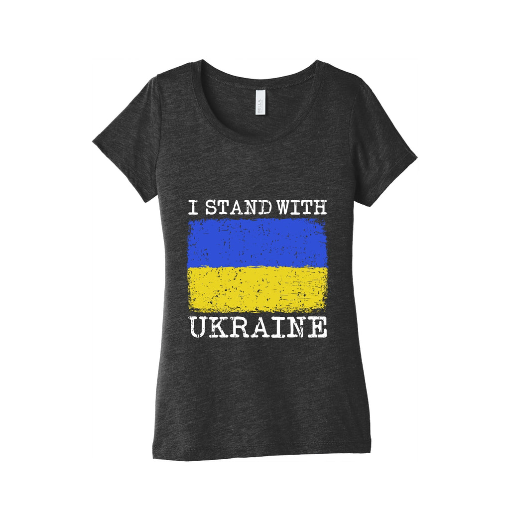 I Stand With Ukraine Womens Triblend Tee Unisex