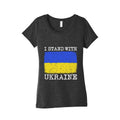 I Stand With Ukraine Womens Triblend Tee Unisex