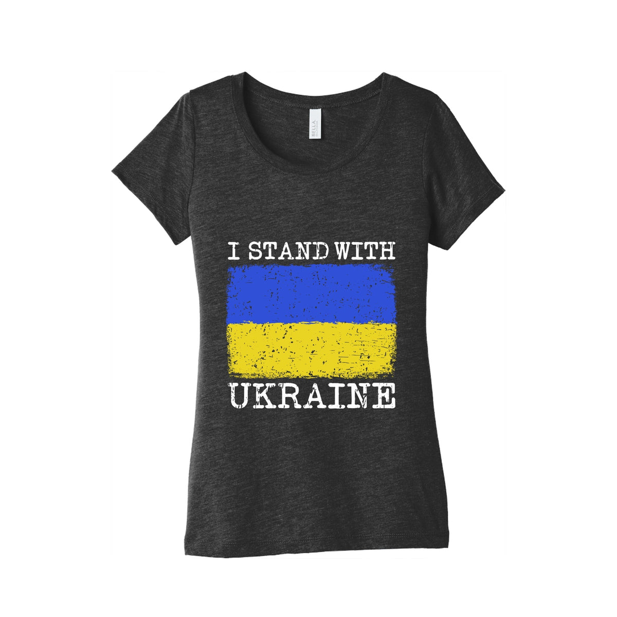 I Stand With Ukraine Womens Triblend Tee Unisex
