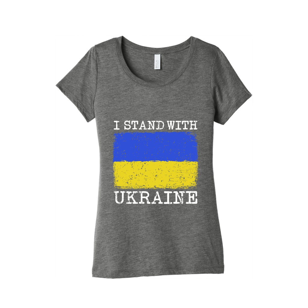 I Stand With Ukraine Womens Triblend Tee Unisex