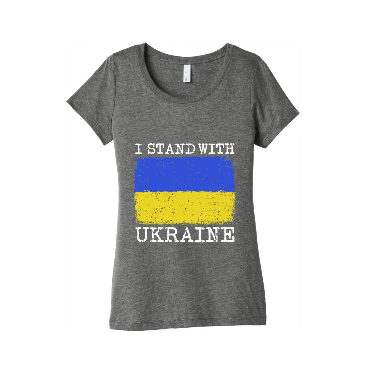 I Stand With Ukraine Womens Triblend Tee Unisex