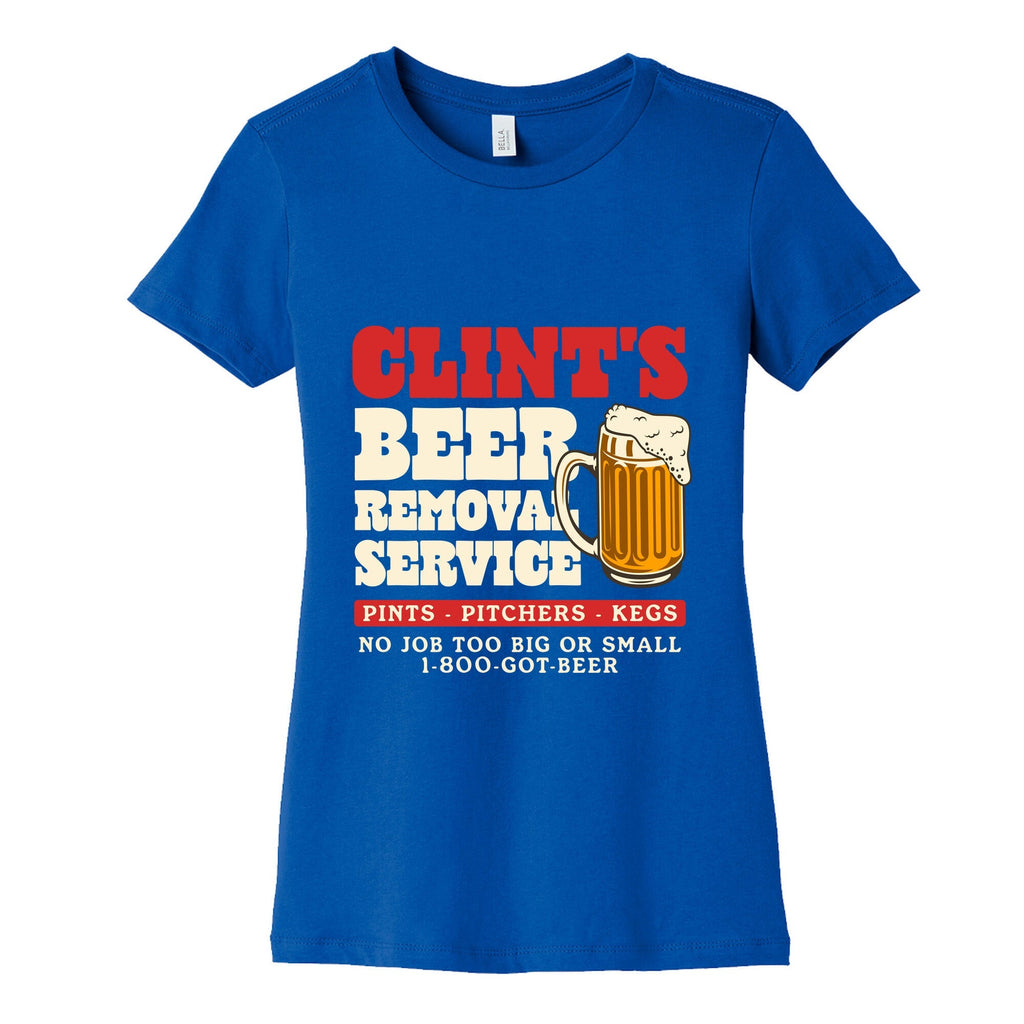 Clints Beer Removal Service Womens Cotton Tee Unisex