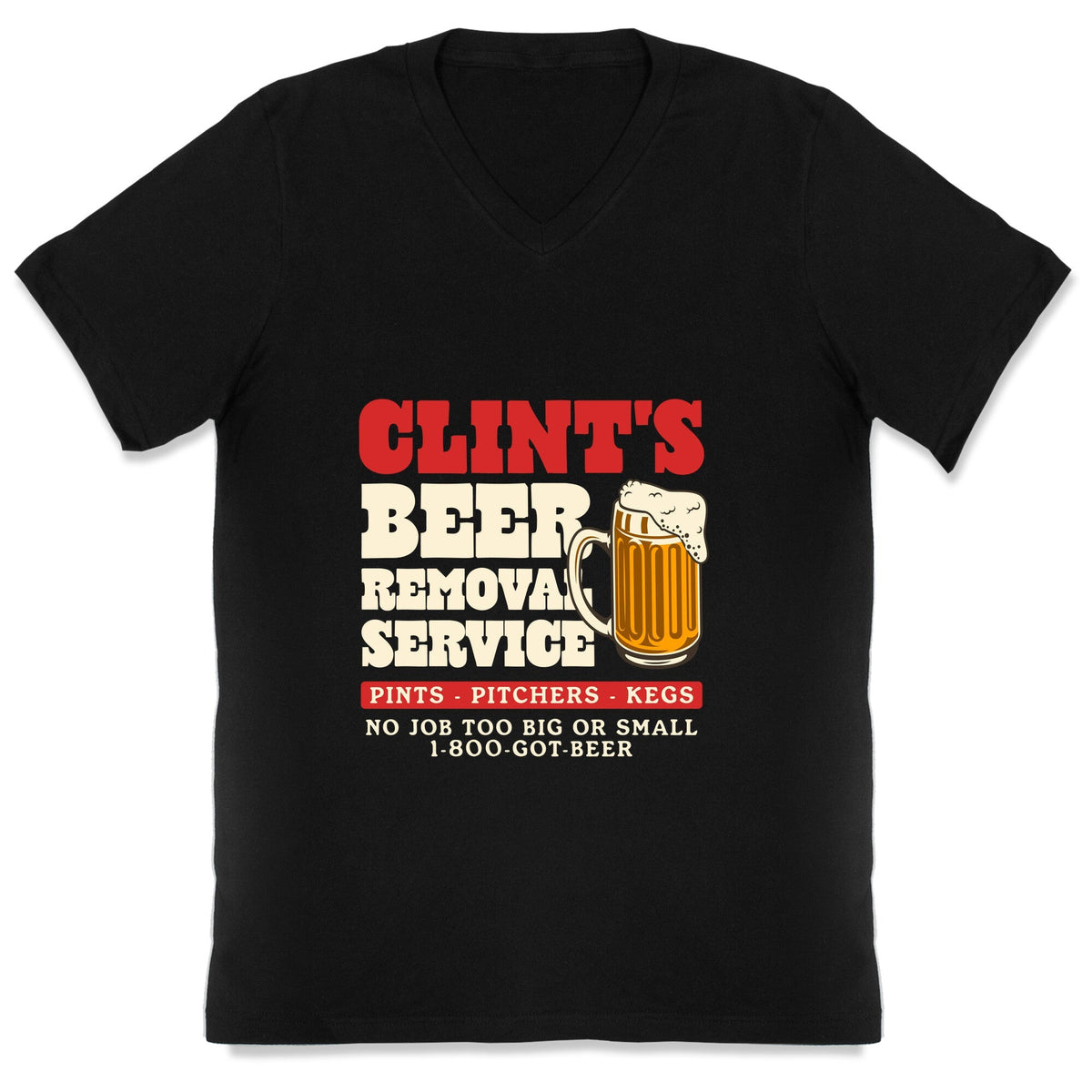 Clints Beer Removal Service V-Neck Unisex