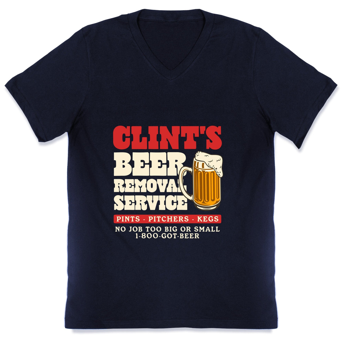 Clints Beer Removal Service V-Neck Unisex
