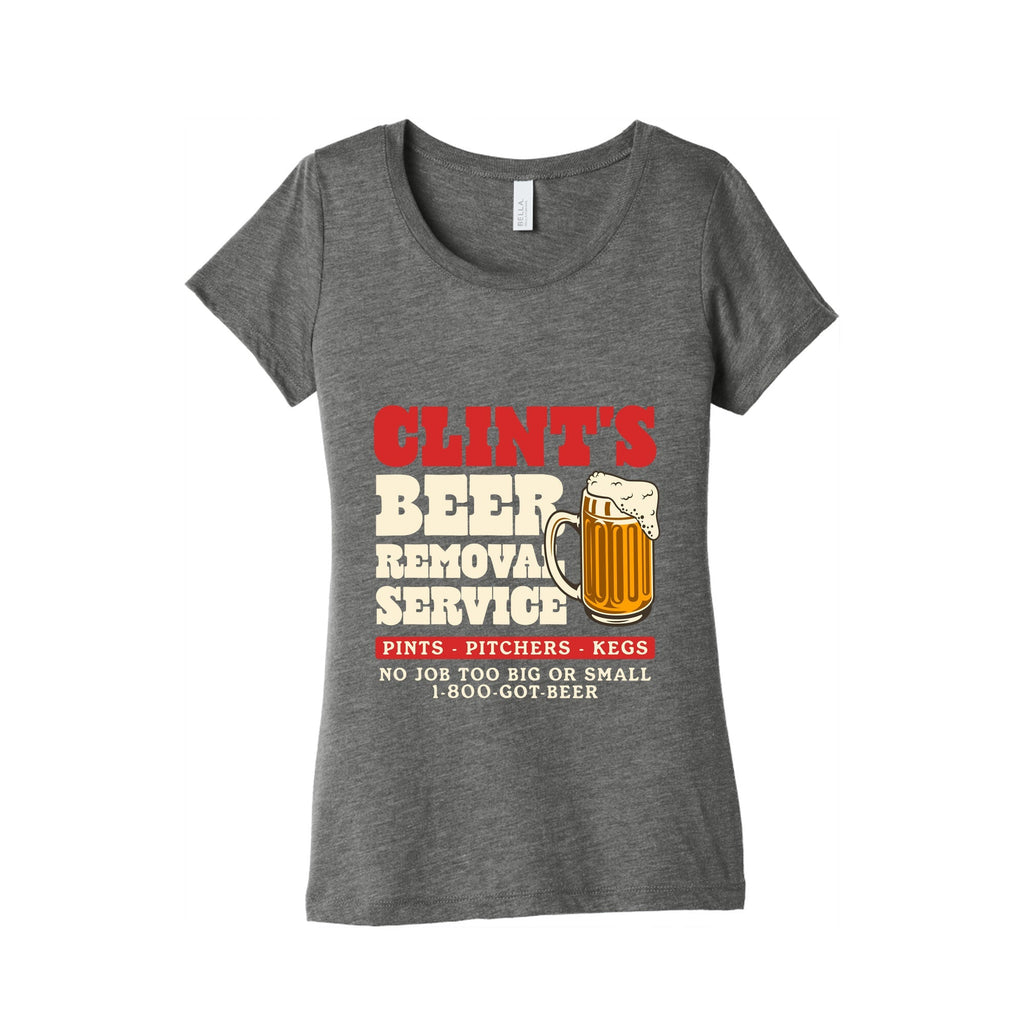 Clints Beer Removal Service Womens Triblend Tee Unisex