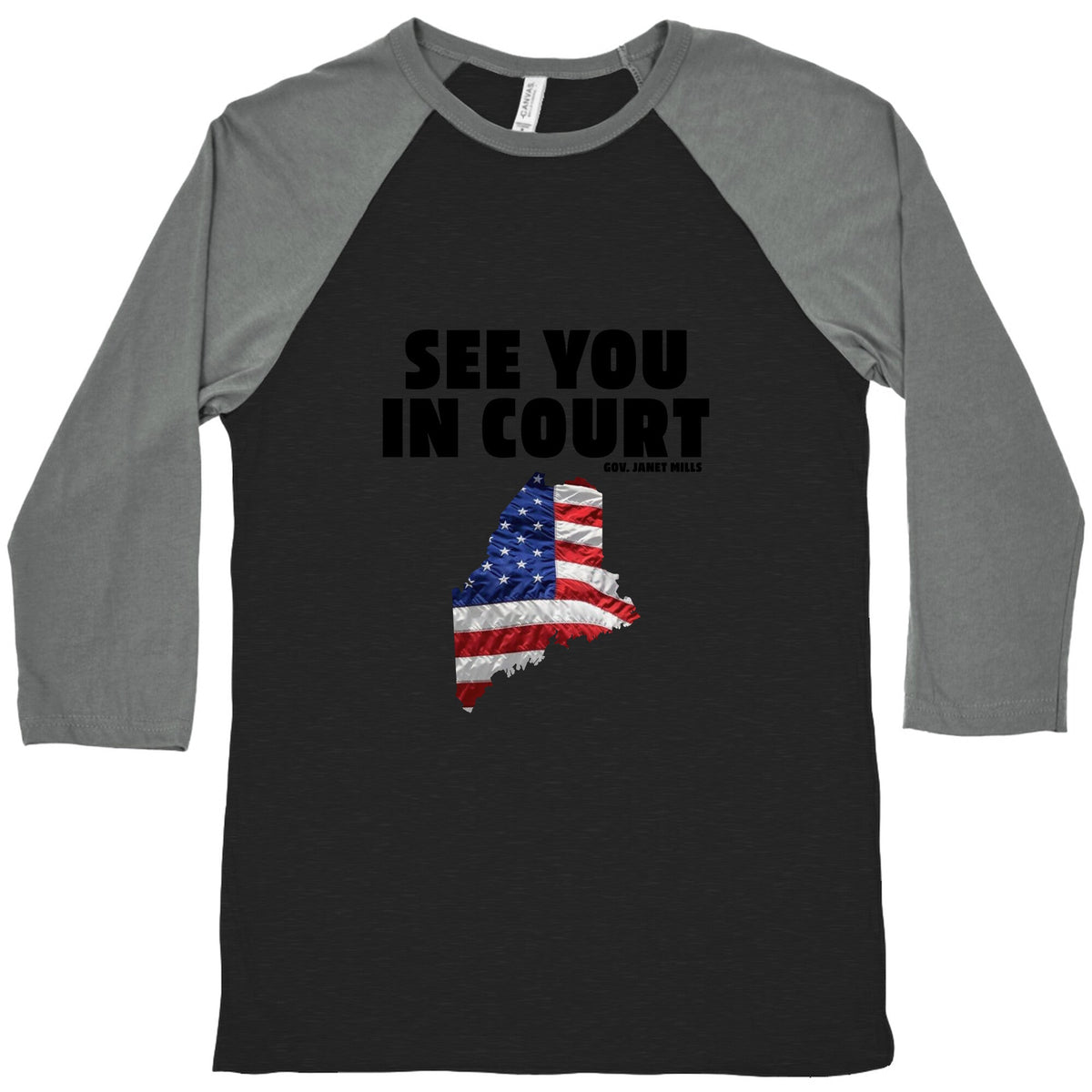 See You In Court Gov Janet Mills Baseball Tee Unisex