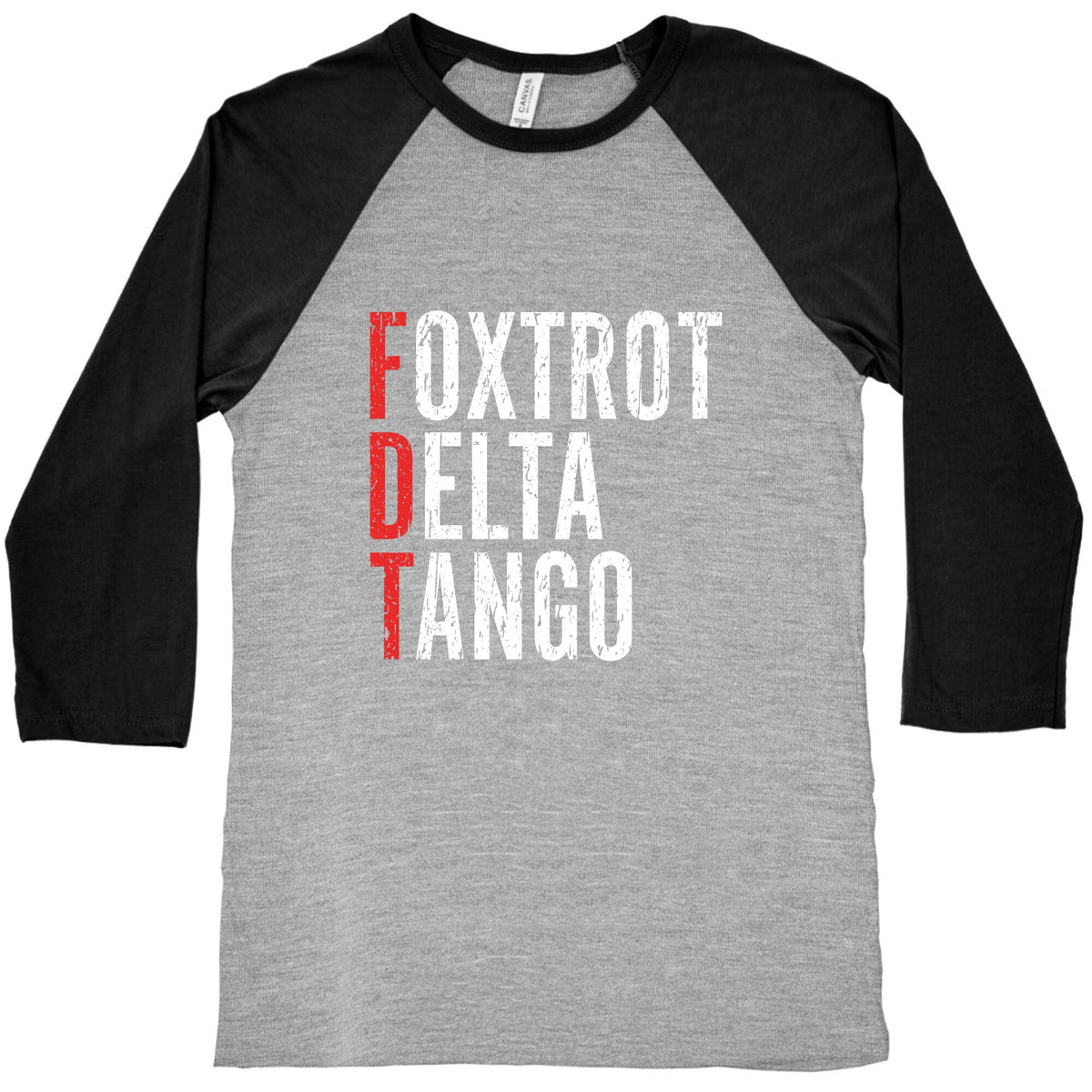 Foxtrot Delta Tango FDT Baseball Tee Unisex